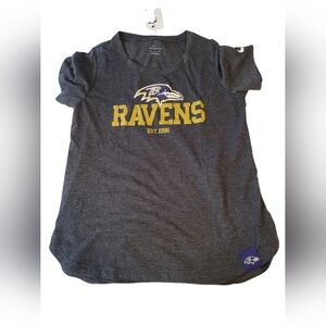 Nike Ravens Baltimore  Women's Heather Gay Fashion Tri-Blend T-Shirt Size:S